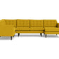 Wallace Corner Sectional w. Right Chaise - Bella Gold