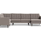 Wallace Corner Sectional w. Right Chaise - Bennett Praline