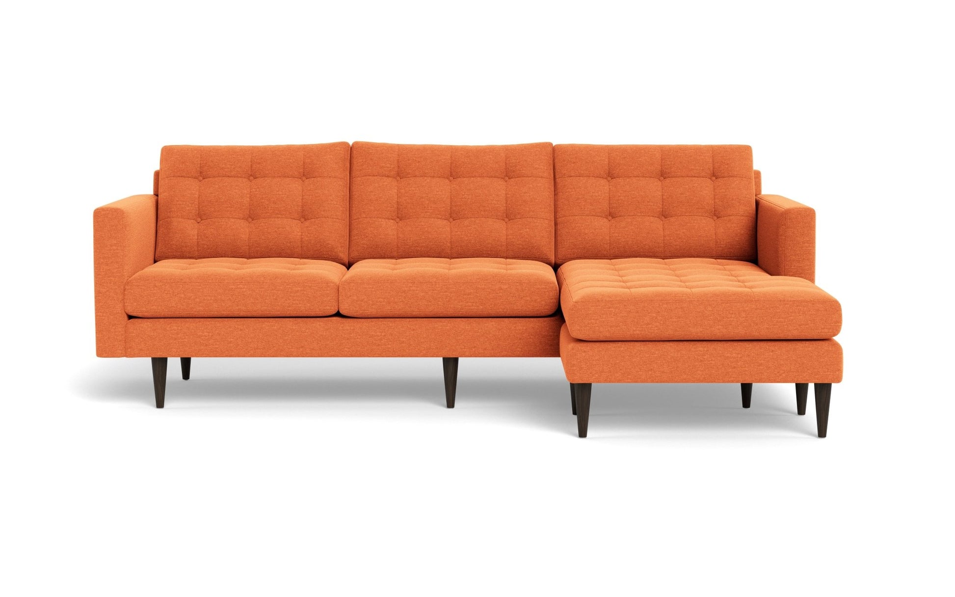 Wallace Reversible Chaise Sofa - Bennett Orangeade