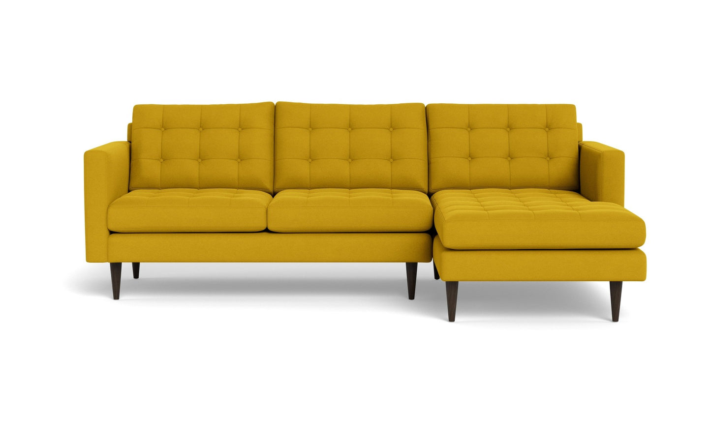 Wallace Right Chaise Sectional - Bella Gold