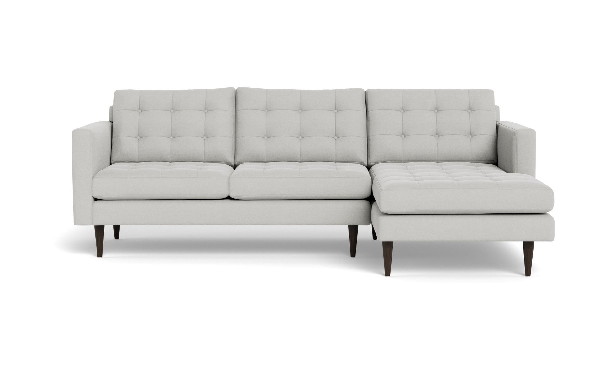 Wallace Right Chaise Sectional - Bella Grey