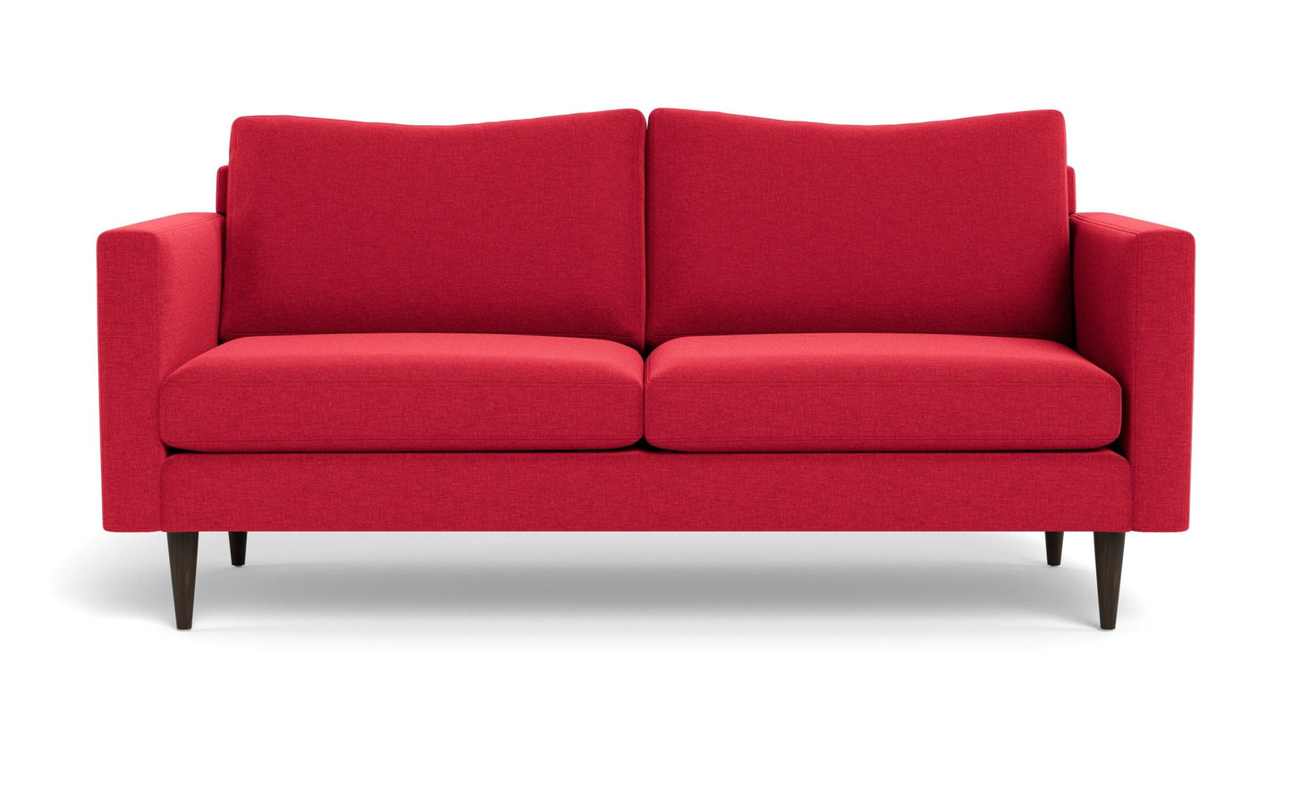 Wallace Untufted Apartment Sofa - Bennett Red