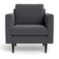Wallace Untufted Arm Chair - Bennett Charcoal