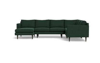 Wallace 131" Untufted Corner Sectionals w. Left Chaise - Dream Forest