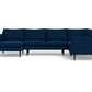 Wallace Untufted Corner Sectional w. Left Chaise - Bella Ink