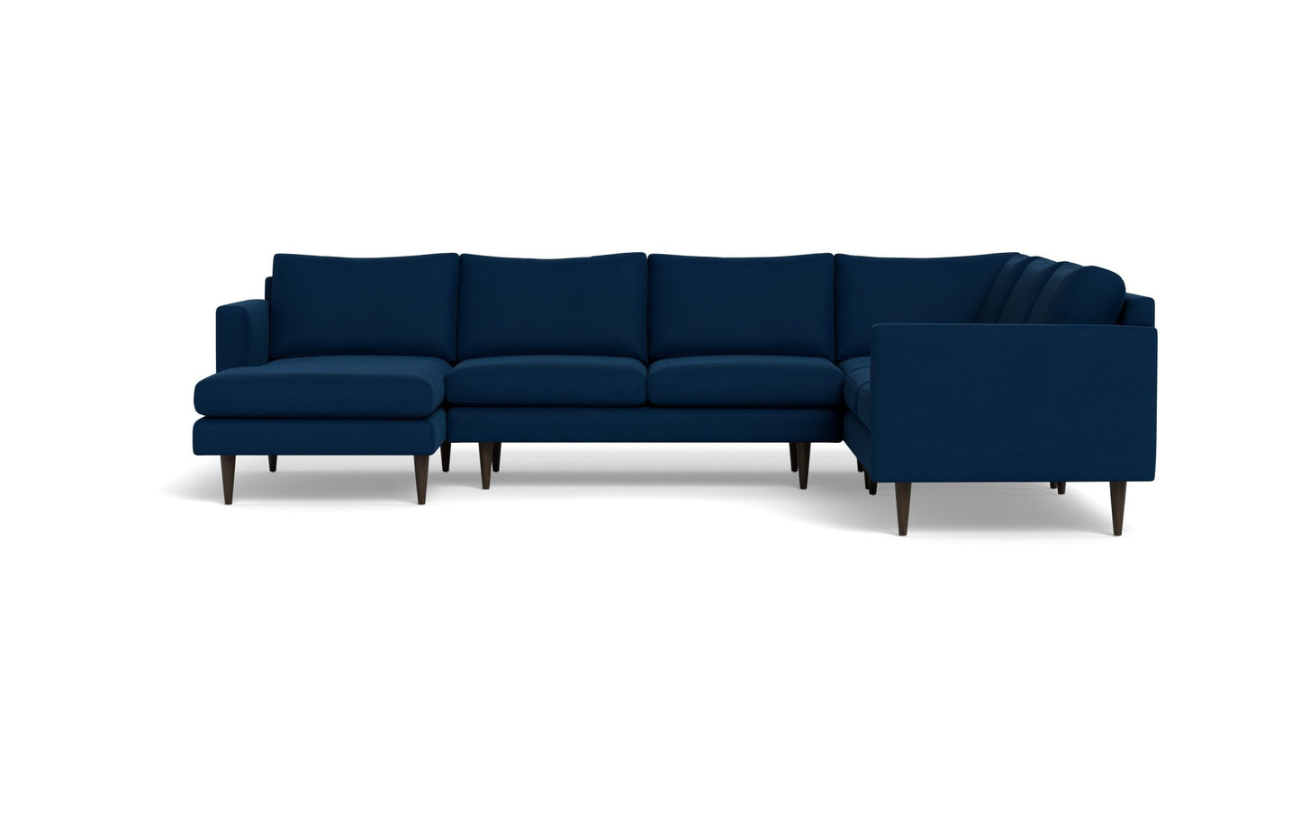 Wallace Untufted Corner Sectional w. Left Chaise - Bella Ink