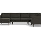 Wallace Untufted Corner Sectional w. Left Chaise - Bella Smoke