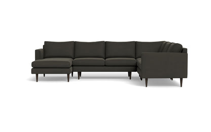 Wallace 131" Untufted Corner Sectionals w. Left Chaise - Dream Chocolate