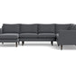 Wallace Untufted Corner Sectional w. Left Chaise - Bennett Charcoal