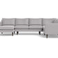 Wallace Untufted Corner Sectional w. Left Chaise - Bennett Dove