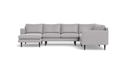 Wallace 131" Untufted Corner Sectionals w. Left Chaise - Bennett Dove