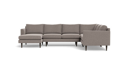 Wallace 131" Untufted Corner Sectionals w. Left Chaise - Bennett Praline