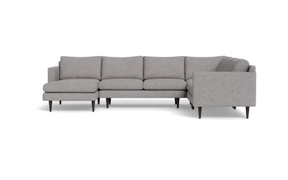 Wallace 131" Untufted Corner Sectionals w. Left Chaise - Merit Graystone