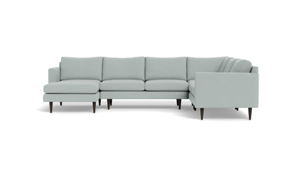 Wallace 131" Untufted Corner Sectionals w. Left Chaise - Peyton Light Blue