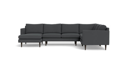 Wallace 131" Untufted Corner Sectionals w. Left Chaise - Peyton Pepper