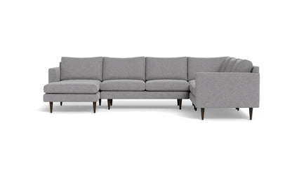 Wallace 131" Untufted Corner Sectionals w. Left Chaise - Villa Platinum