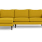 Wallace Untufted Left Chaise Sectional - Bella Gold