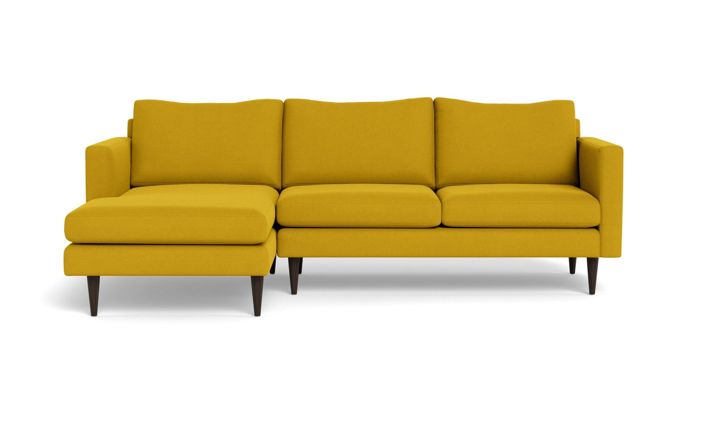 Wallace Untufted Left Chaise Sectional - Bella Gold