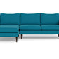 Wallace Untufted Left Chaise Sectional - Bella Peacock