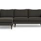 Wallace Untufted Left Chaise Sectional - Bella Smoke