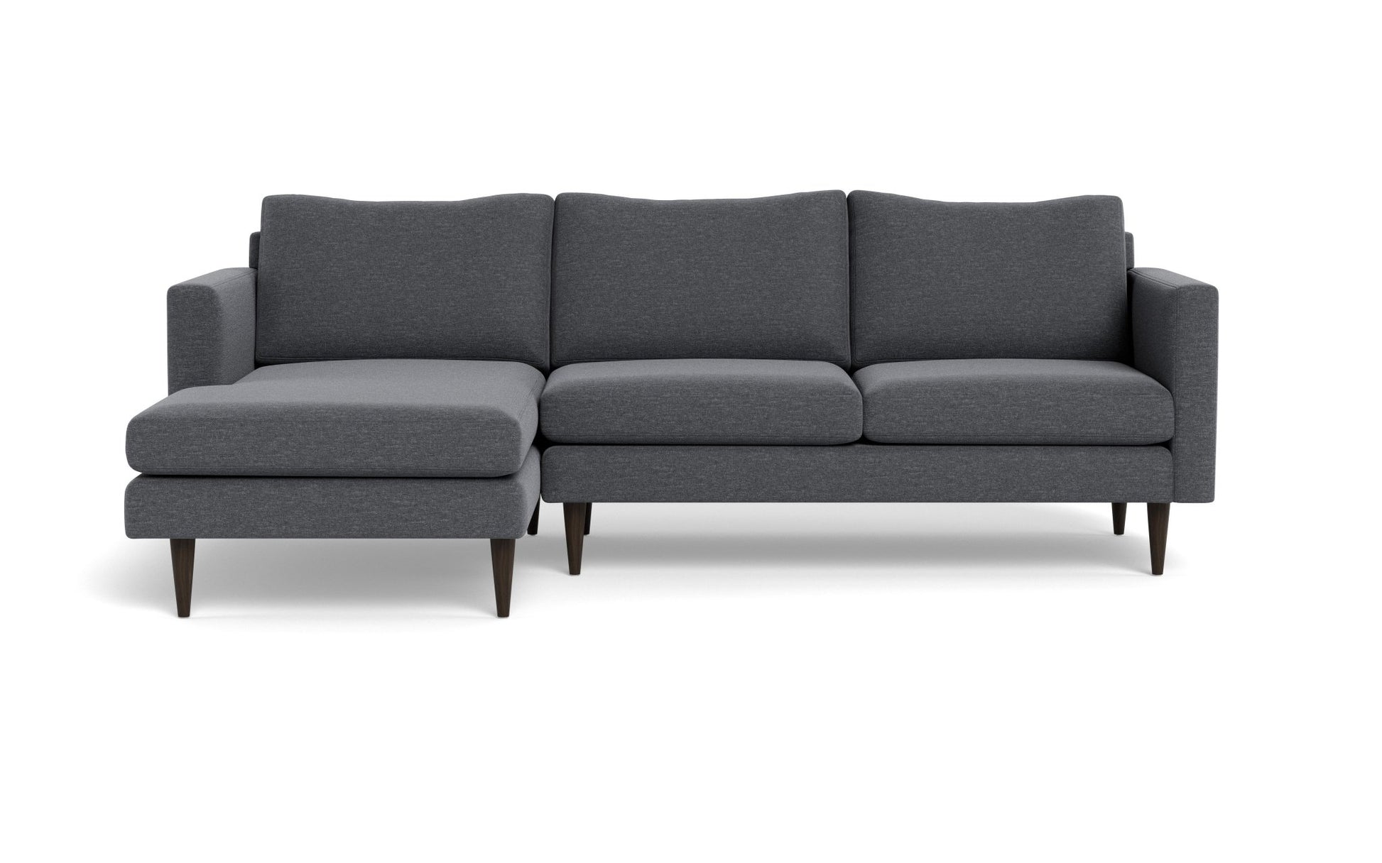 Wallace Untufted Left Chaise Sectional - Bennett Charcoal