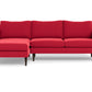 Wallace Untufted Left Chaise Sectional - Bennett Red