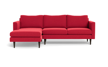 Wallace 98" Untufted Left Chaise Sectional - Bennett Red