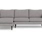 Wallace Untufted Left Chaise Sectional - Merit Graystone