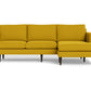 Wallace Untufted Reversible Chaise Sofa - Bella Gold
