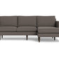 Wallace Untufted Reversible Chaise Sofa - Bella Otter