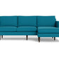 Wallace Untufted Reversible Chaise Sofa - Bella Peacock