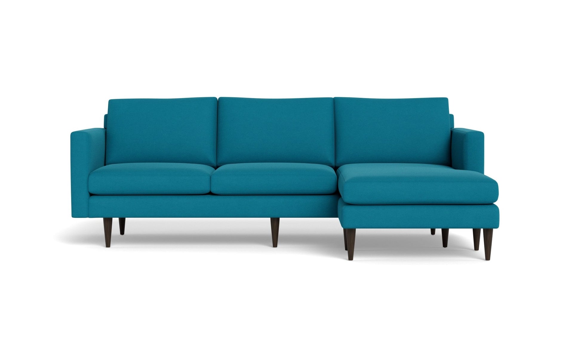 Wallace Untufted Reversible Chaise Sofa - Bella Peacock