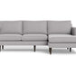 Wallace Untufted Reversible Chaise Sofa - Bennett Dove