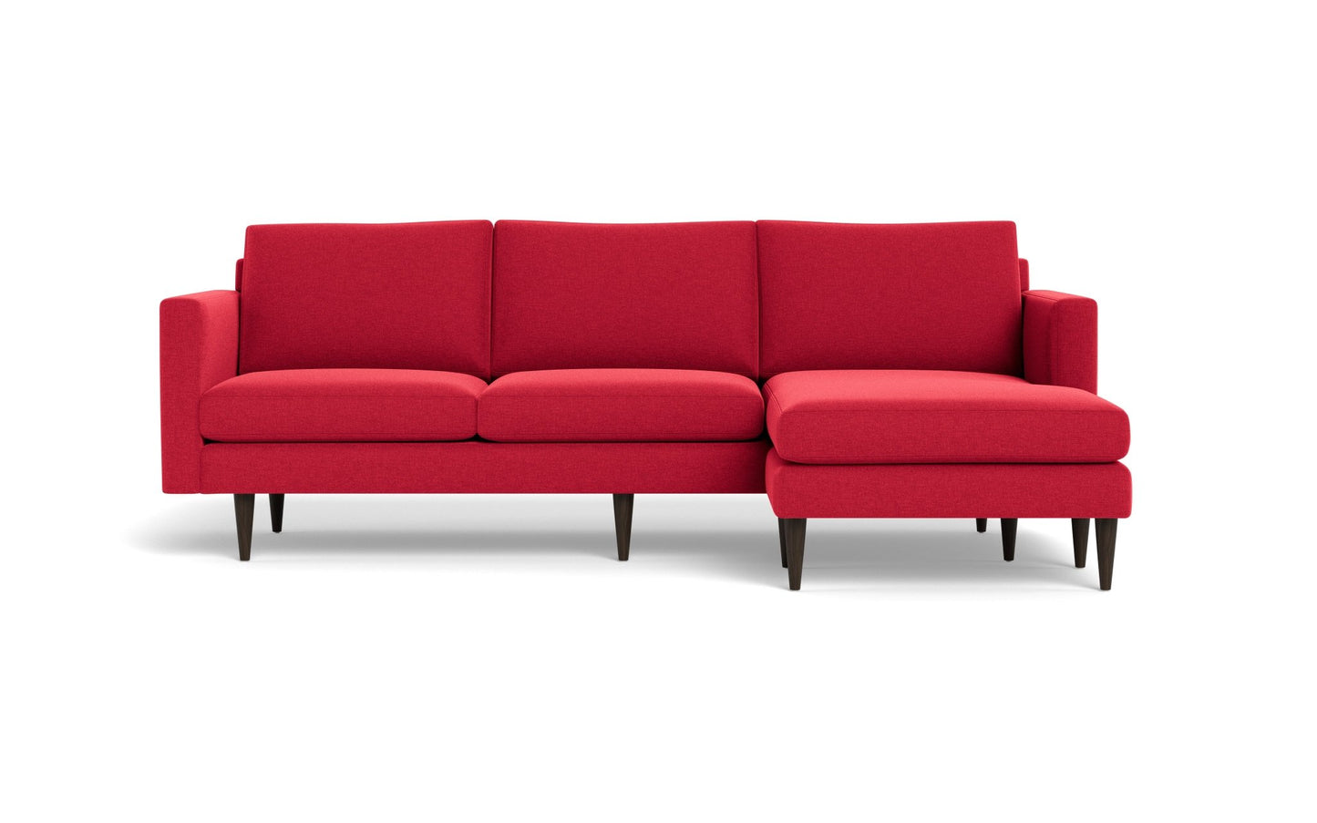 Wallace Untufted Reversible Chaise Sofa - Bennett Red