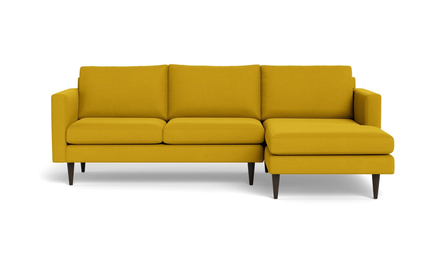Wallace Untufted Right Chaise Sectional - Bella Gold