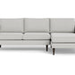 Wallace Untufted Right Chaise Sectional - Bella Grey