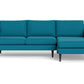 Wallace Untufted Right Chaise Sectional - Bella Peacock