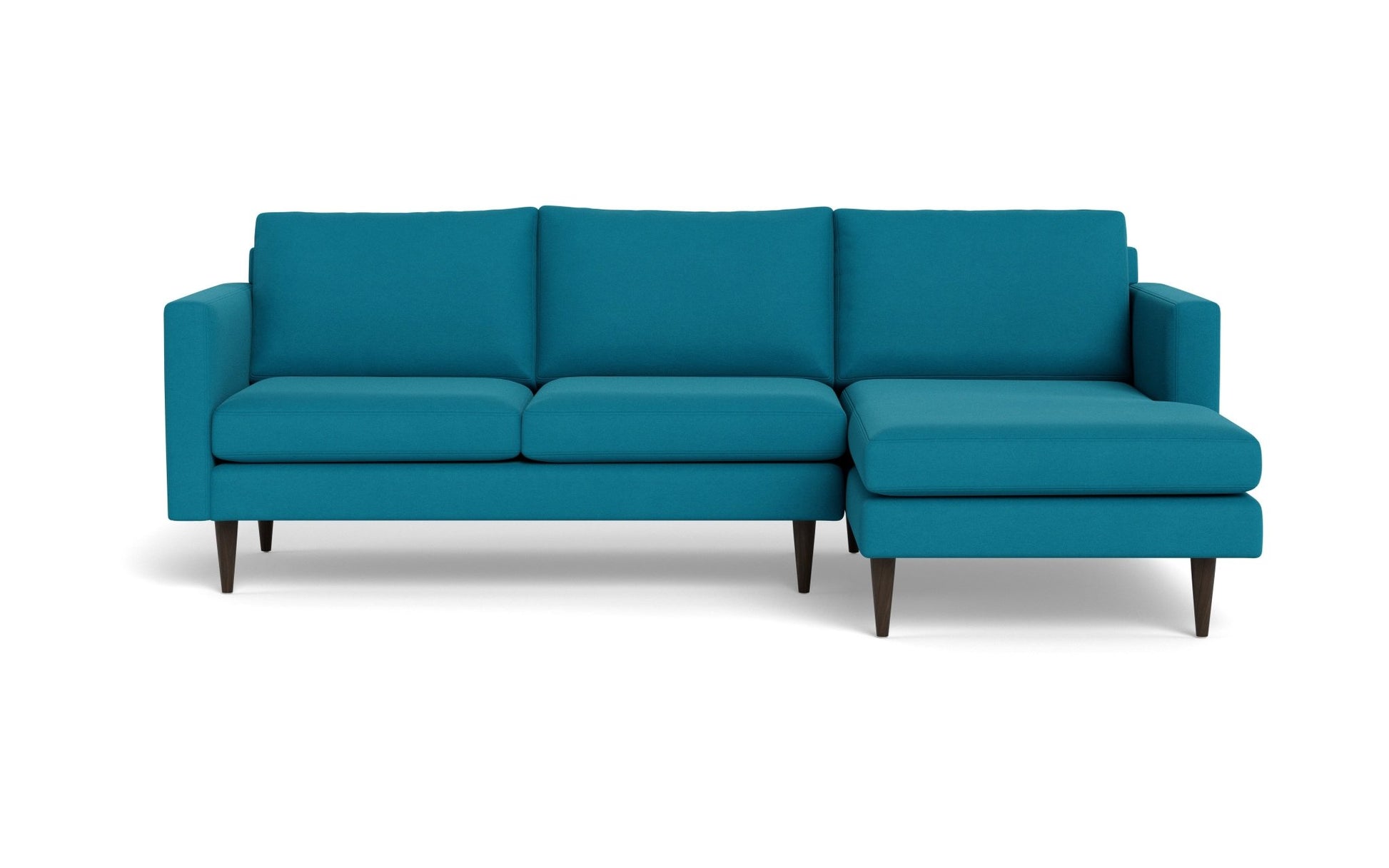 Wallace Untufted Right Chaise Sectional - Bella Peacock