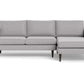 Wallace Untufted Right Chaise Sectional - Bennett Dove