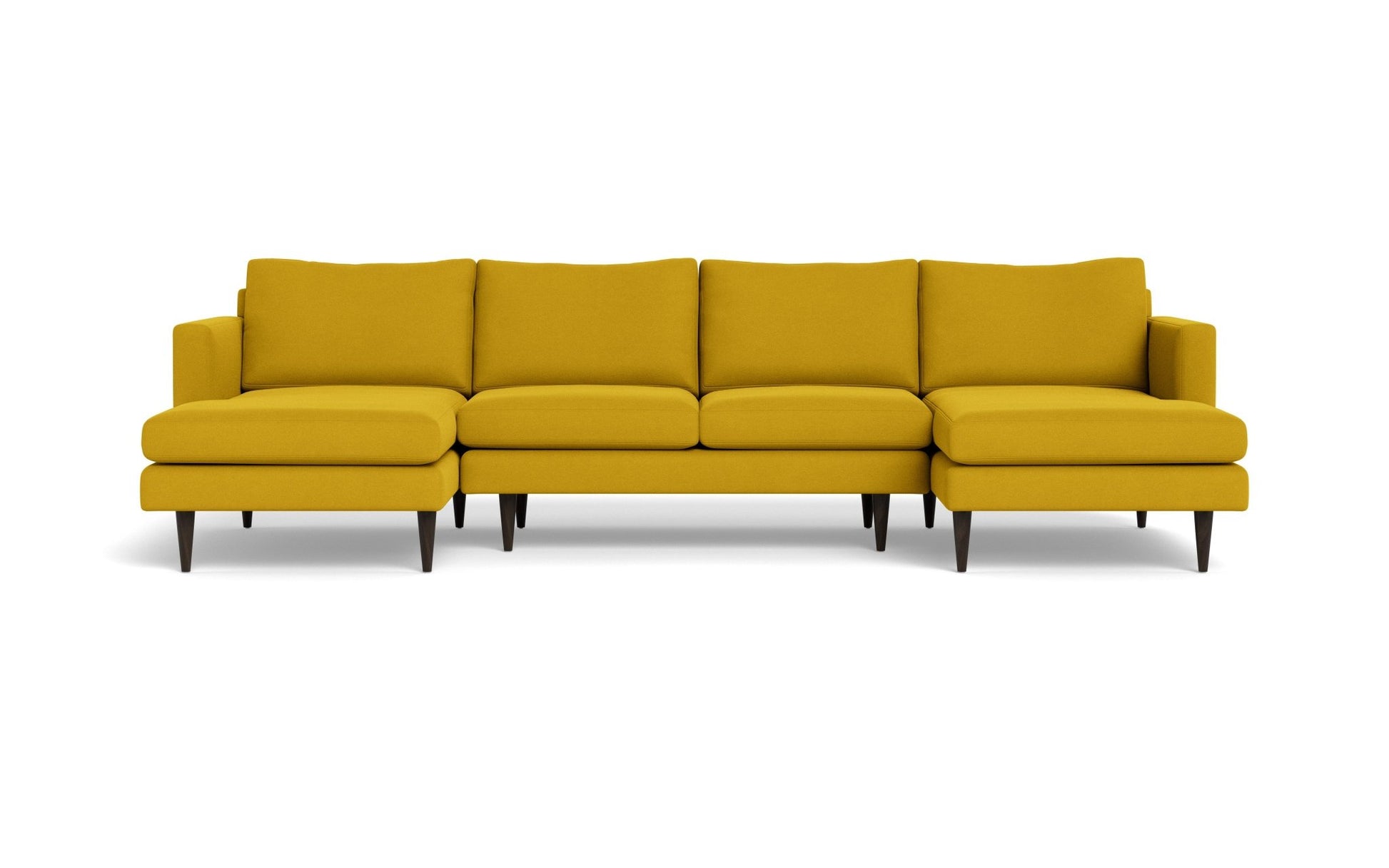 Wallace Untufted U Sectional - Bella Gold