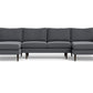 Wallace Untufted U Sectional - Bennett Charcoal