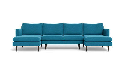 Wallace 126" Untufted Double Chaise U Sectional - Bennett Peacock