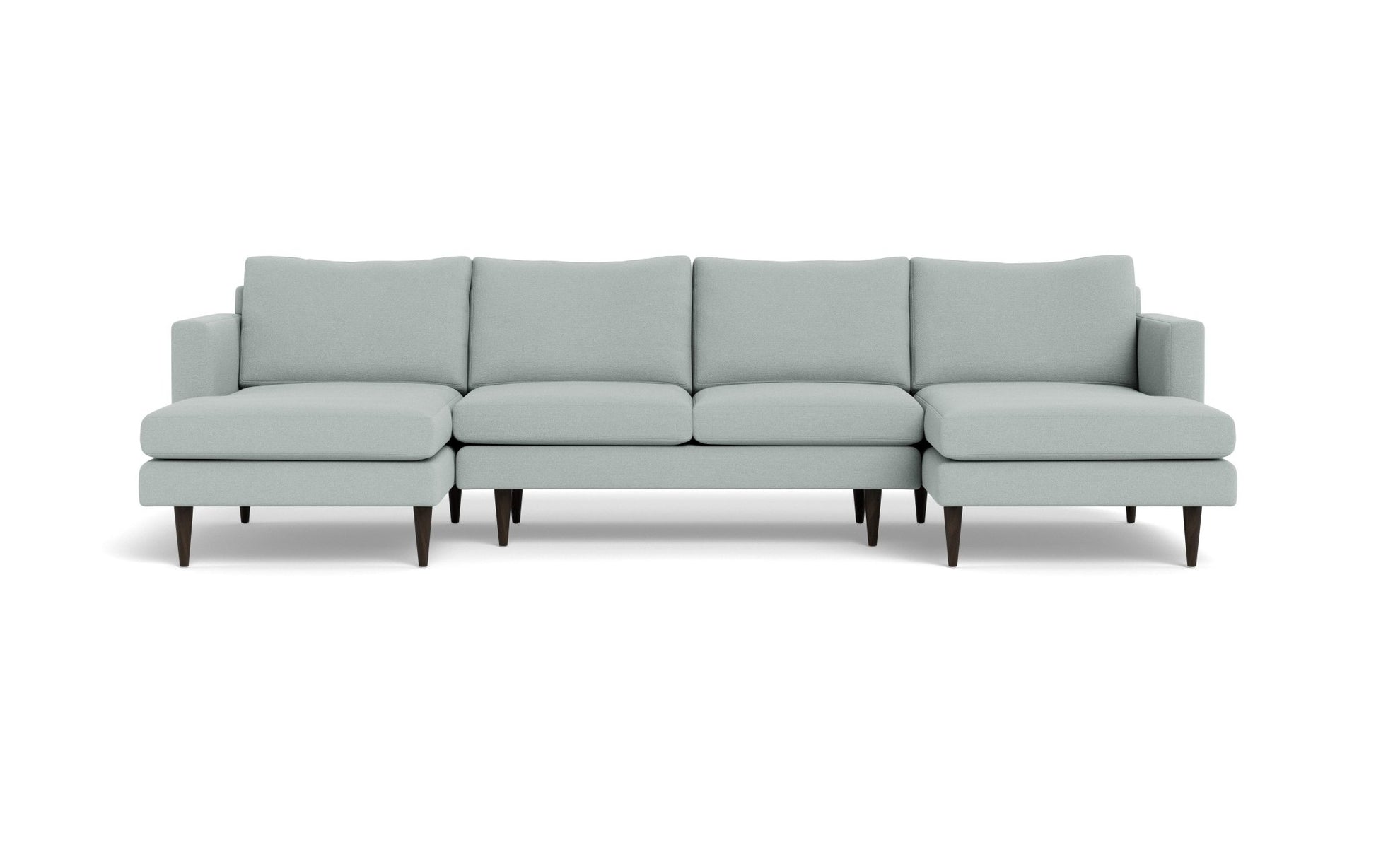 Wallace Untufted U Sectional - Peyton Light Blue