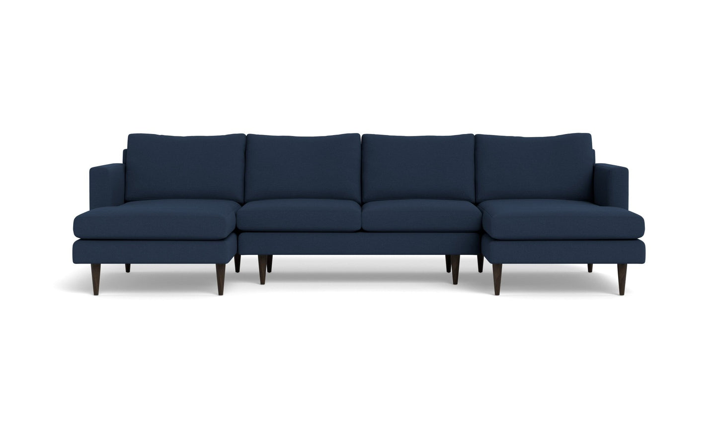Wallace Untufted U Sectional - Peyton Navy