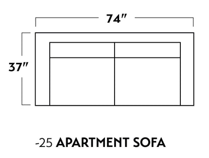 Wallace Untufted Apartment Sofa - Bella Peacock