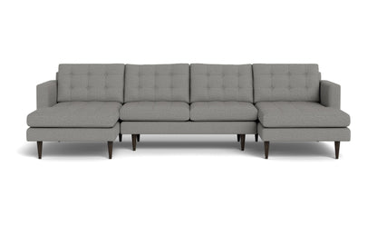 Wallace 126" Double Chaise U Sectional - Alley Pepper