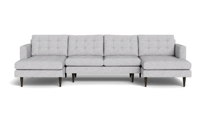 Wallace 126" Double Chaise U Sectional - Delray Smoke