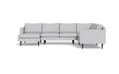 Wallace 131" Untufted Corner Sectionals w. Left Chaise - Delray Smoke