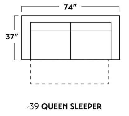 Wallace 74" Queen Sleeper Sofa - Bennett Red
