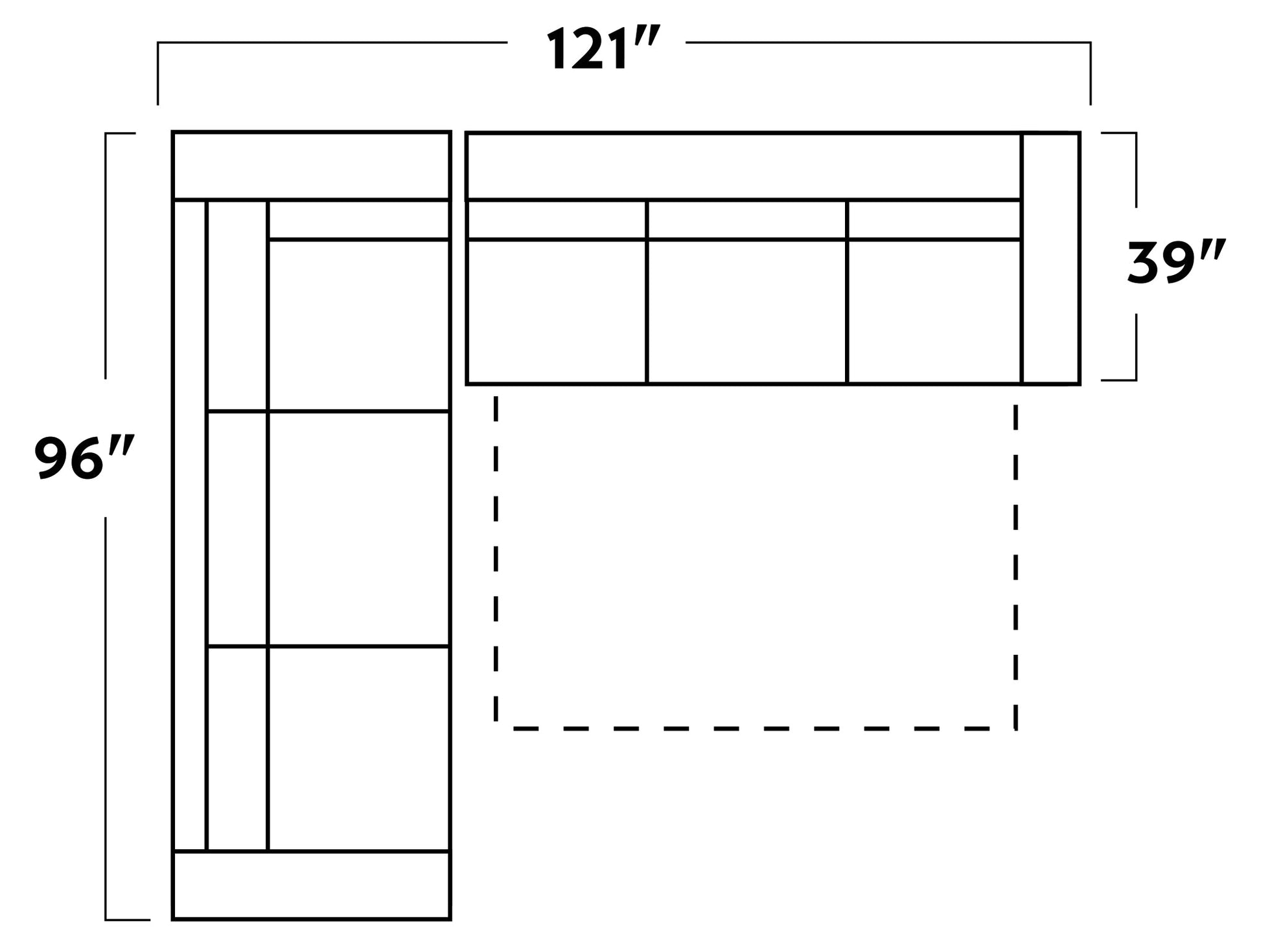Track 121" Leather Right Corner Sleeper Sectional -